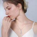wholesale 925 Sterling Silver Greyhound Dog Pendant Necklace for Women Girls  43cm Chain Length-0-5