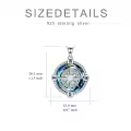 TOUPOP Sterling Silver Compass Urn Necklace For Women-0-5