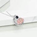 wholesale 925 Sterling Silver Black Onyx Love You to the Moon & Back Sisters Pendant Necklace for Women-0-4