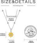 wholesale 925 Sterling Silver You Are My Sunshine Bar & Yellow Gold Plated Sunflower Charm Double Chain Necklace-0-2
