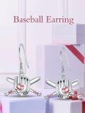 wholesale TOUPOP Baseball Earrings For Women Sterling Silver Baseball Dangle Drop Earrings Baseball Sport Jewelry Christmas Xmas Birthday Gifts For Her Women Mom Grandma -0-5