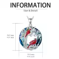 TOUPOP Sterling Silver Blue Crystal Animal Pendant Necklace Gift-0-5