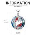 TOUPOP Sterling Silver Blue Crystal Animal Pendant Necklace Gift-0-5