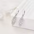 wholesale 925 Sterling Silver Black and White Opal Celtic Knot Drop Earrings Wholesale with Leverbacks for Women-0-20
