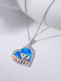 wholesale 925 Sterling Silver Elephant Family Pendant Necklace with 1-5 Cubs Mothers Day Gifts for Women-0-20