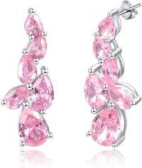 wholesale 925 Sterling Silver Birthstone Teardrop Dangle Earrings for Women-10 Oct