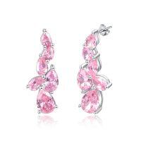 wholesale 925 Sterling Silver Birthstone Teardrop Dangle Earrings for Women-10 Oct