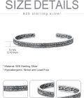 wholesale Sterling Silver Celtic Strength Mantra Cuff Bracelet Poiuy Inspirational Jewelry Gift-0-49