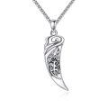 wholesale 925 Sterling Silver Howling Wolf Claw Fang Pendant Necklace Oxidized Tribal Jewelry-0-0