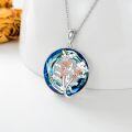 TOUPOP Sterling Silver Crystal Birth Flower Pendant Necklace-0-3