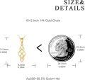 wholesale 14K Gold Celtic Knot Pendant Necklace - Irish s for Women-0-3
