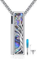 wholesale 925 Sterling Silver Tree of Life Abalone Shell Keepsake Jewelry Urn Necklace for Ashes Memorial Gifts 24 Chain Included-0-0