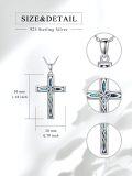 wholesale 925 Sterling Silver Celtic Knot Abalone Shell Inlay Cross Pendant Necklace s for Women-0-1