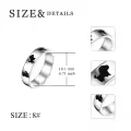 TOUPOP Sterling Silver Stone Penguins Pet Animal Rings Women Teens Size 7&8-0-3