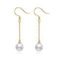 wholesale 14K Gold Freshwater Pearl Drop Dangle Hook Earrings for Women-0-0