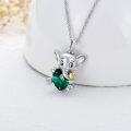 wholesale Sterling Silver Stone Elephant Urn Necklace for Ashes Memorial Jewelry Gift-0-13