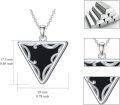 wholesale 925 Sterling Silver Black Onyx Triangular Pendant Necklace - Unique Geometric Design Gift for Her-0-2