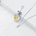 wholesale TOUPOP Urn Necklaces For Ashes Sterling Silver Sunflower Heart Pendnat Necklace Locket Cremation Jewelry Memorial Keepsake Jewelry W/funnel Filler Gifts For Women -0-3