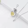 TOUPOP Sterling Silver Sunflower Heart Cremation Locket Necklace-0-3