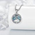 wholesale 925 Sterling Silver Turquoise Lighthouse Mountain Compass Pendant Necklace  s for Women Girlfriends Lover-0-2