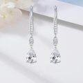 wholesale 925 Sterling Silver Blue Austrian Crystal Pear Drop Leverback Earrings for Women's Gifts-0-45