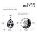 wholesale 925 Sterling Silver Green Agate Teardrop Tree of Life Pendant Necklace for Women-0-6