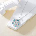 wholesale 925 Sterling Silver Turquoise Triple Moon Goddess Celtic Knot Pentacle Sun & Moon Hecate Tetragrammaton Pendant Necklace-0-1