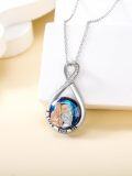 wholesale TOUPOP Gifts For Sister Sterling Silver Sister Necklace With Blue Crystal Birthday Christmas Jewelry Gifts For Women Daughter Friends -0-1