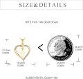 wholesale 14K Gold Heart with Cross Charm Pendant Necklaces for Girls and Women's Gift Set of Two Pieces-0-5