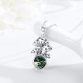 wholesale 925 Sterling Silver Green Moss Agate & Moonstone Mushroom Pendant Necklace-0-1
