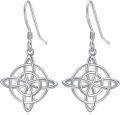 wholesale 925 Sterling Silver Celtic Knot Dangle Drop Earrings for Women Irish Jewelry Christmas Gift Ideas-0-0