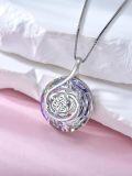 wholesale  Sterling Silver Crystal Infinity Rose Pendant Necklace Mother s Day Gift -0-13
