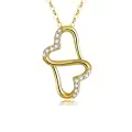 wholesale 14K Gold Infinity Heart Necklaces Wholesale with Cubic Zirconia Pendants for Women - Eternal Love-0-0