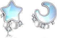 wholesale 925 Sterling Silver Peridot Pink Opal Larimar Black Onyx Lapis Lazuli Filigree Teardrop Earrings-blue