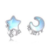 wholesale 925 Sterling Silver Peridot Pink Opal Larimar Black Onyx Lapis Lazuli Filigree Teardrop Earrings-blue