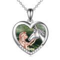 wholesale 925 Sterling Silver Abalone Shell Heart Key Pendant Necklaces for Women Gifts-0-24