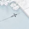wholesale 925 Sterling Silver Abalone Shell Cross Bracelet - Hypoallergenic Unique Gift for Women-0-2