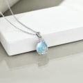 wholesale Sterling Silver Crystal Filigree Teardrop Pendant Necklace-0-15