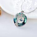 wholesale 925 Sterling Silver Blue Crystal Evil Eye Tree of Life Pendant Necklace-0-4