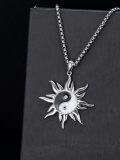 wholesale Sun Necklace For Men Women 925 Sterling Silver Eye Of Horus/yin Yang Sun Pendant Necklace Amulet Talisman Protection Amulet Jewelry Christmas Gift For Him Her -0-4
