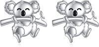 wholesale 925 Sterling Silver Koala Bear Stud Earrings for Women and Girls - Cute Animal  Set-Koala