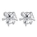 wholesale 925 Sterling Silver Koala Bear Stud Earrings for Women and Girls - Cute Animal  Set-0-0