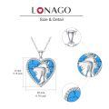 wholesale 925 Sterling Silver Heart-Shaped Horse Head Pendant with Blue Stone and Rope Border Necklaces for Women Girls s-0-3