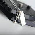 wholesale 925 Sterling Silver Strong is Beautiful Motivational Gym Buff Pendant Necklace with Dumbbell Charm - Inspirational Jewelry for Fitness Lovers-0-5