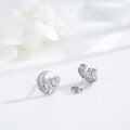 wholesale 925 Sterling Silver Opal Butterfly Moon Stud Earrings for Women - Unique s-0-1