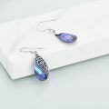 wholesale 925 Sterling Silver Abalone Shell Teardrop Dangle Earrings with Leverbacks-0-4