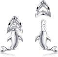 wholesale 925 Sterling Silver Shark Stud Earrings for Women - Oceanic  Idea-0-0