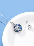 wholesale 925 Sterling Silver Phoenix Crystal Pendant Necklace Women -0-2