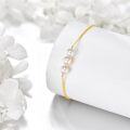 wholesale 14K Solid Gold Freshwater Cultured Pearl Bracelet Anniversary Birthday Gift for Women-0-1