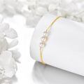 wholesale 14K Solid Gold Freshwater Cultured Pearl Bracelet Anniversary Birthday Gift for Women-0-1